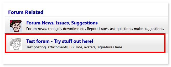 Practise in the Test Forum